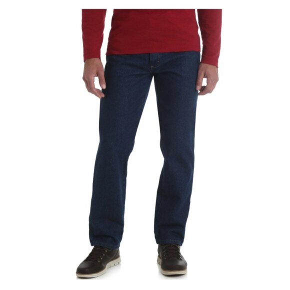 Wrangler Rustler Men's and Big Men's Straight Leg Regular Fit Jeans 40x32, Blue - Picture 1 of 4